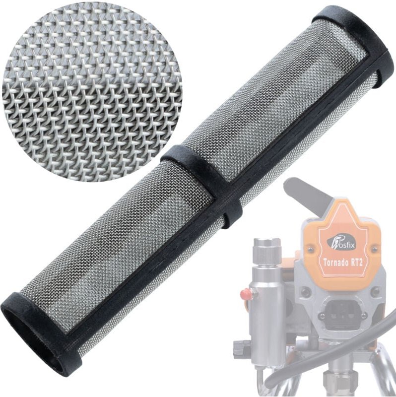 Rosfix Filter 91 mm 60 Mesh – Für Farbspritzgerät Rosfix Tornado RT2–RT4 Ersatz für Graco 390–595, FinishPro, FieldLazer...