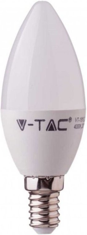V-tac - LED-Glühbirne, Chip Samsung E14, 4,5 w, 100 lm/W, Kerze, Kaltweiß