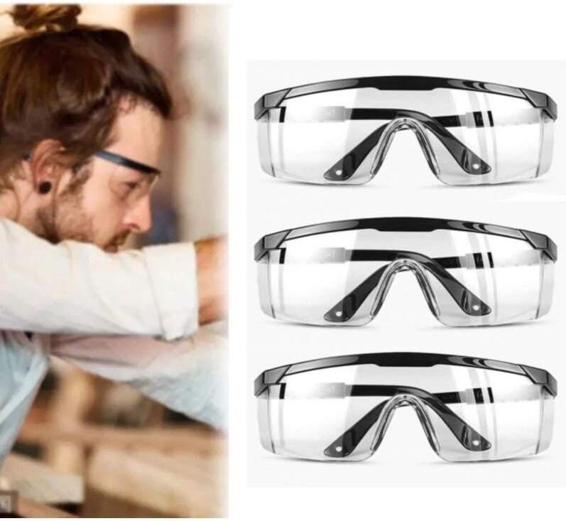 3-teilige Antibeschlag- und UV-Schutzbrille sowie Anti-Kratz-Brille für Arbeitsplätze, Baugewerbe, Heimwerken, Labor, Ch...