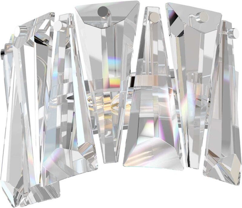 Wandlampe Wandleuchte Kristalllampe Wohnzimmerlampe Flurleuchte chrom h 16 cm