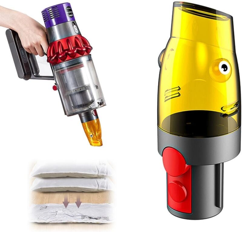 Saugkopf für Staubsaugerbeutel, Staubsaugerbeutel-Adapter für Dyson V7, V8, V10, V11, V12, V15, Slim, zum Absaugen von L...