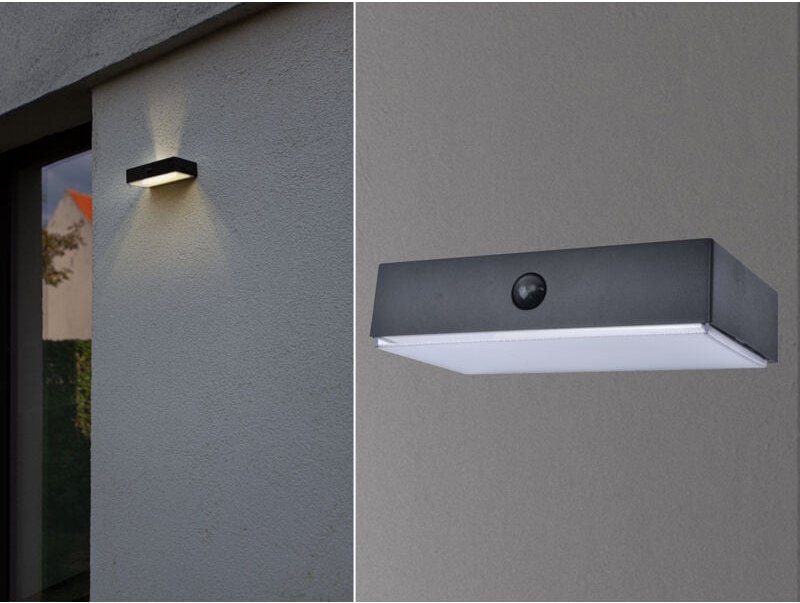 Lutec - led Solar Wandleuchte fadi Up and Down, Bewegungsmelder, per App steuerbar