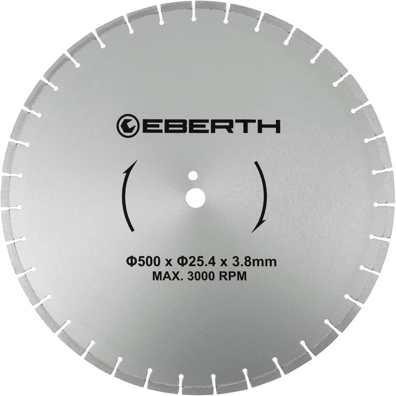 EBERTH Trennscheibe Diamanttrennscheibe für Stein, Beton, Fliesen und Feinsteinzeug, Diamantscheibe mit 500mm Durchmesse...