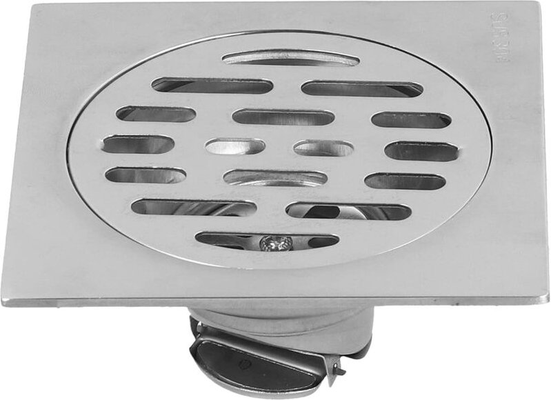Thumbnail - Bodenablauf Edelstahl-Bodensieb Selbstdichtender Außenbodenablauf Quadratischer Duschbodenablauf Waschmaschinen-Bodensie...