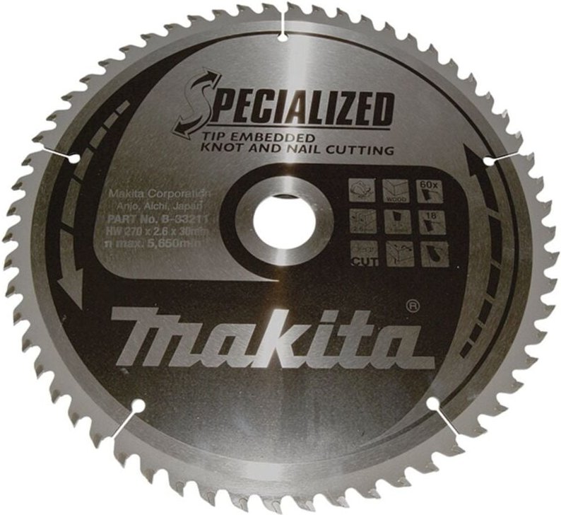 Sägeblatt specialized 270x30x60Z, 2,6 mm - Makita