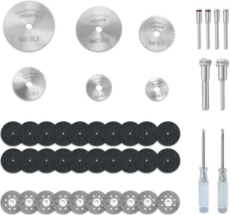 44-teiliges Set aus Diamant-Trennblättern aus Schnellarbeitsstahl für Holzsägen