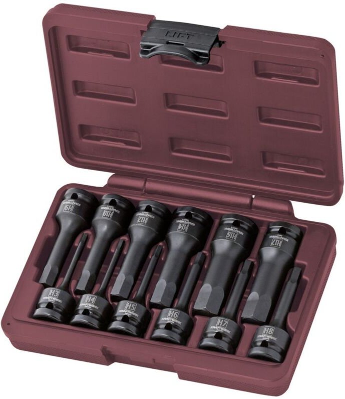 Kraftwerk InSechskant-Schlag-Stecknuss-Satz 12-teilig