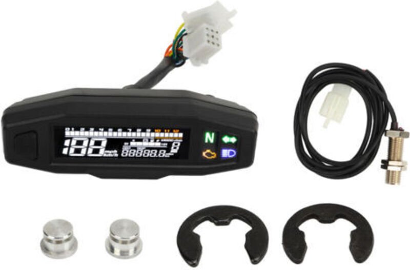 Vielseitiger Tachometer mit LCD-Bildschirm, hoher Präzision, 12V-LED-Kraftstoffstandanzeige, universell für Rennmotorräd...