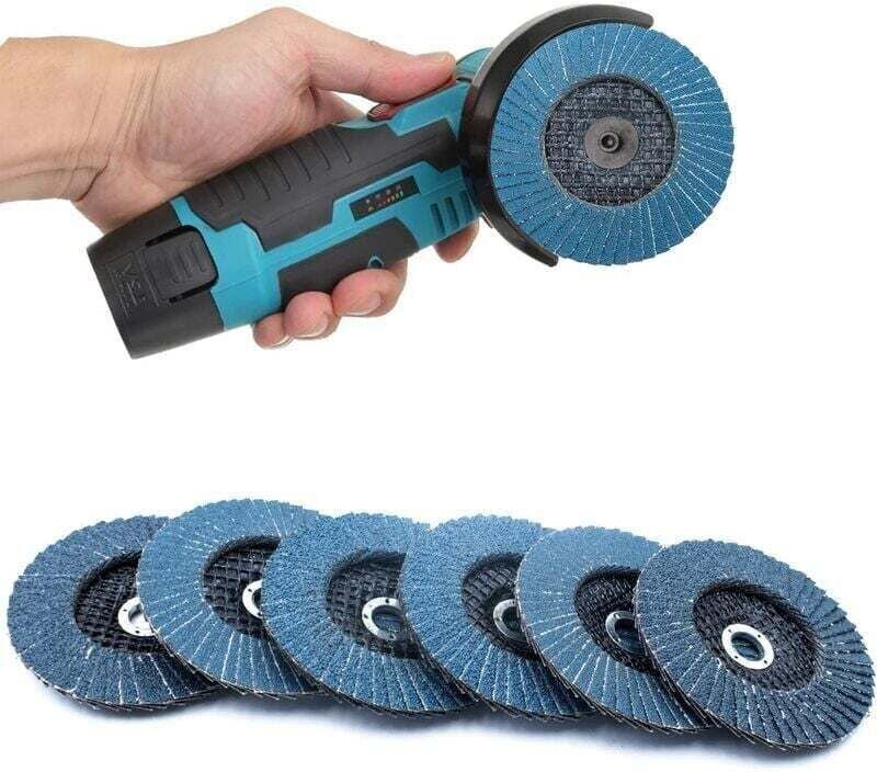 XVX - LaBlanc 6-teiliges Fächerscheiben-Set, 75 mm, Körnung 60, 80 und 120, kompatibel mit Akku-Winkelschleifer, Edelsta...