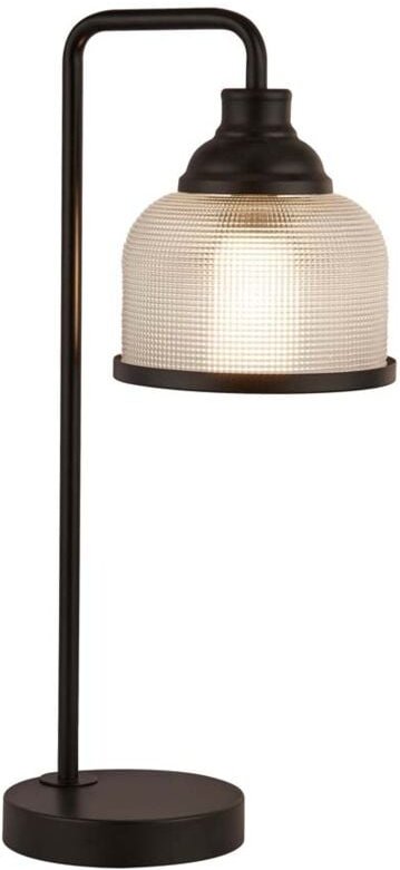 Searchlight - Tischlampe Leselampe Tischleuchte Retro Glas Wohnzimmerlampe schwarz h 45 cm