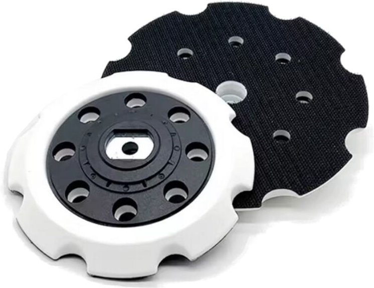 8-Loch Klett Haftteller Schleifteller für Makita PO5000C, PO6000C, DPO500Z, DPO600Z, DPO600TKX1 ersetzt 197928-2 - 125mm...