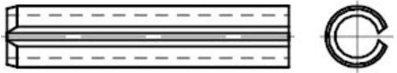 Thumbnail - FP - din 1481 Spannstift (Spannhülse), schwere Ausführung, 1.4310 10x80 hp 10 Stk