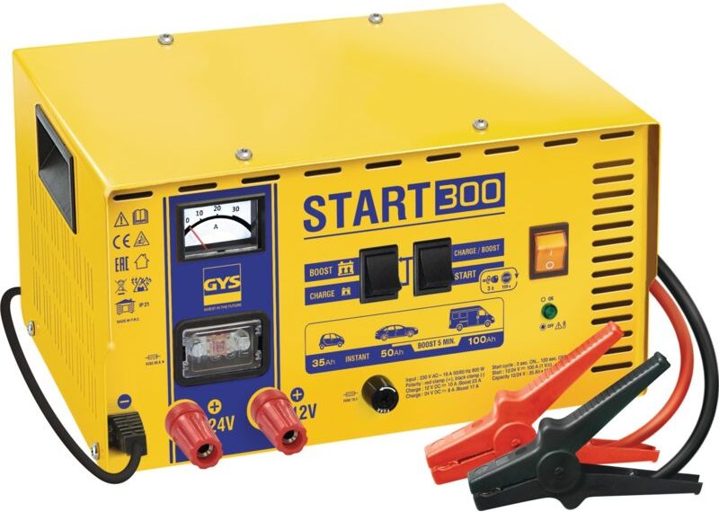 GYS - Batterieladegerät start 300 12/24 v Boost 12V:10-23/24V:8-17 a