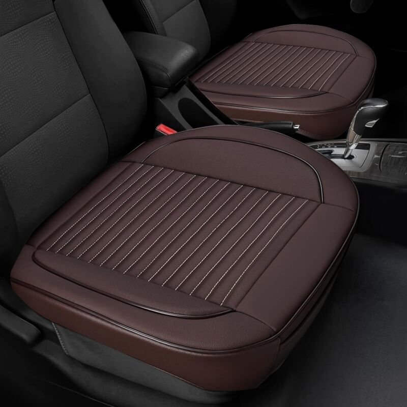 Universelle Vordersitzbezüge aus Kunstleder – Kompatibel mit 95 % aller Fahrzeuge – Abnehmbare Sitzkissen – Für Limousin...
