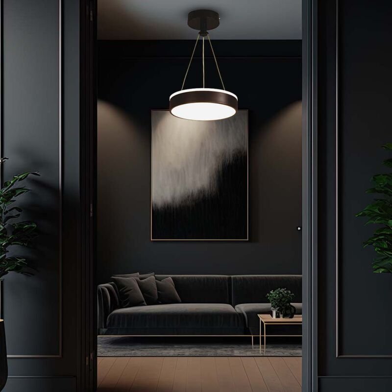 Designer-Hängelampe - IP20 - Schwarzes Gehäuse - 12 Watt - 1280 Lumen - 4000K