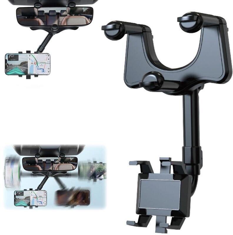 Handyhalterung für den Rückspiegel, 360° drehbare Handyhalterung fürs Auto, Handyhalterung fürs Auto