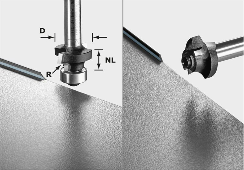 Abrundfräser hw S8 hw R2 D20-KL ofk - Festool