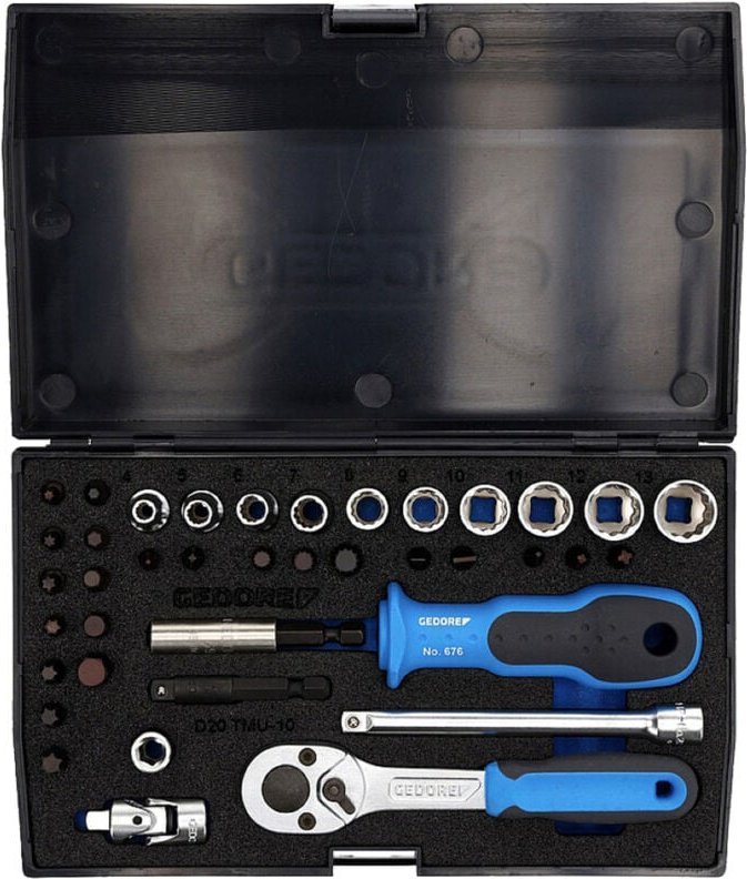 Steckschlüssel-Satz 1/4' 40-tlg ud-in-is-ph-pz-tx, d 20 TMU-10, 1815660 - Gedore