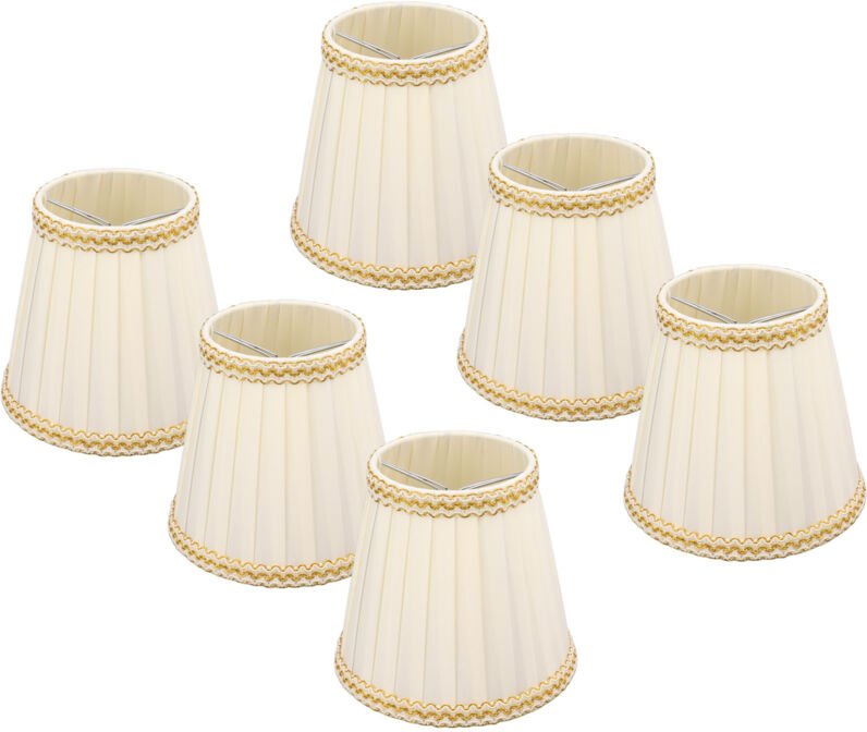 Cocoarm 6 Stück Lampenschirme Bodiques zum Anklipsen, Lampenschirme aus Leinenstoff mit guter Lichtdurchlässigkeit, idea...