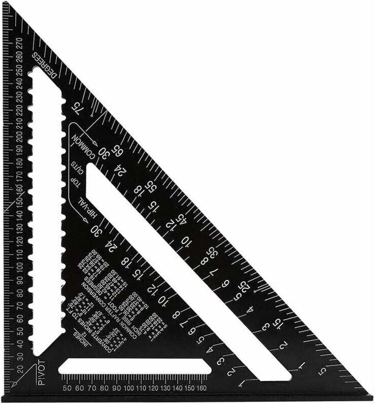 Professionelles metrisches Dreieckswinkel, 30 cm / 300 mm hochpräziser Zimmermannswinkel, Winkellineal, Zimmerei, Alumin...