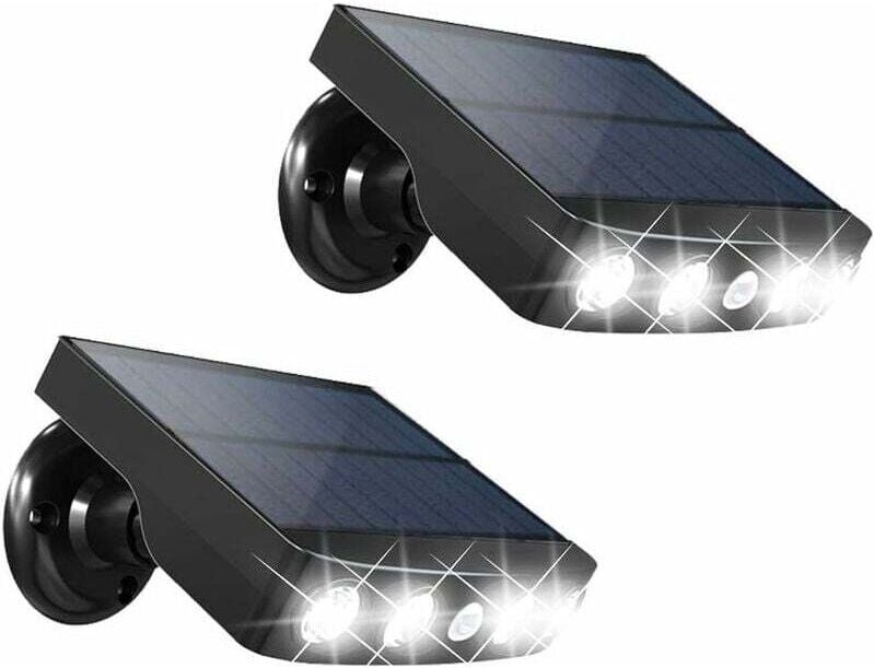 LED-Solarleuchten für den Außenbereich mit 2 W Hochleistungs-Solarmodul, Bewegungsmelder, 360° verstellbare kabellose Si...