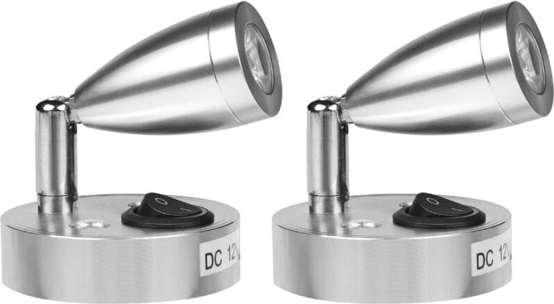 2x 3W 12V Lampe 12v Camping Auto, LED Leselampe für Boot Caravan Auto, mit eigenem Schalter, Warmweißes Licht, 3000K, 22...