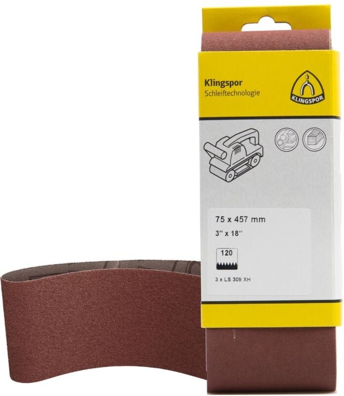 Thumbnail - Schleifband ls 309 xh B.100xL.560mm K.80 endlos 3 Stk
