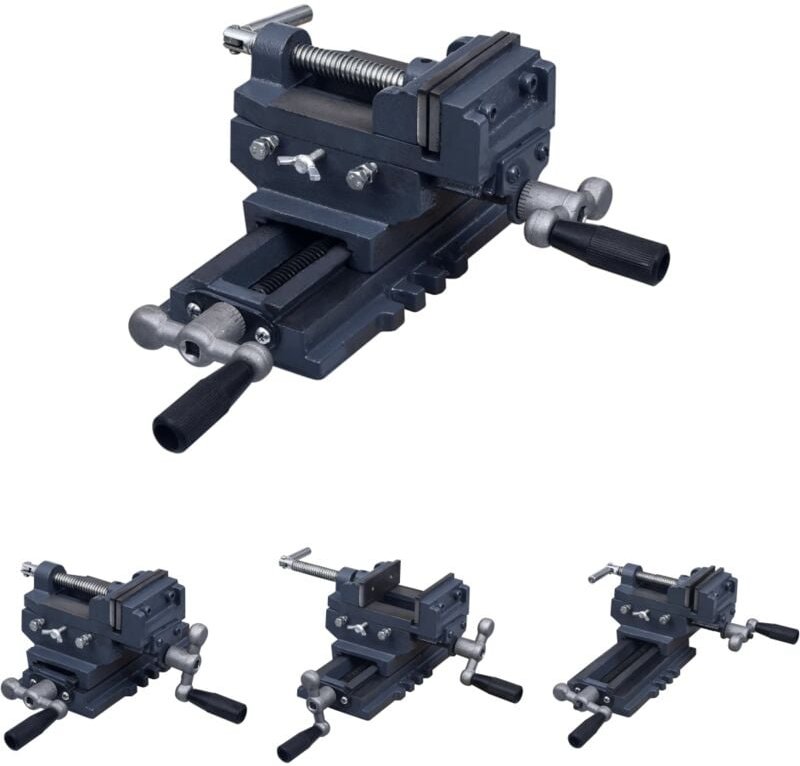 The Living Store - Schraubstock Kreuztisch Handbetrieben 70 mm - Schraubzwingen & -stöcke