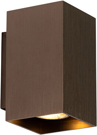 Moderne Wandleuchte dunkelbronze quadratisch - Sandy