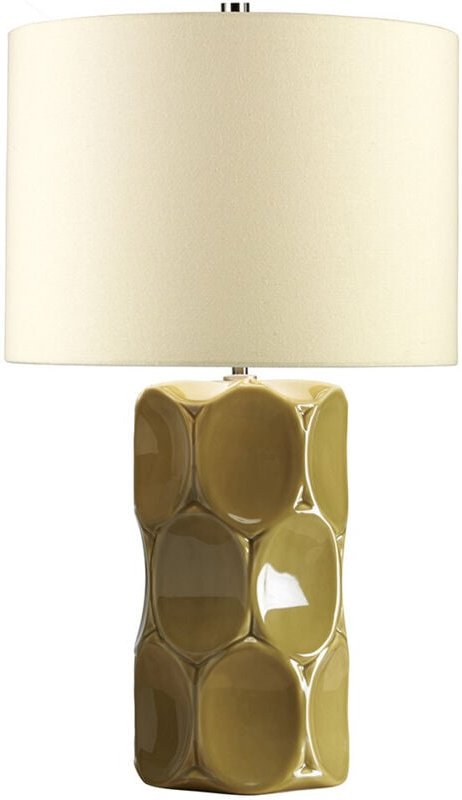 Tischleuchte Schreibtischlampe Beistelllampe Schlafzimmerleuchte Keramik Grün