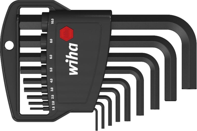 Stiftschlüssel Set im Classic Halter Sechskant 9-tlg. schwarzoxidiert (06379) - Wiha