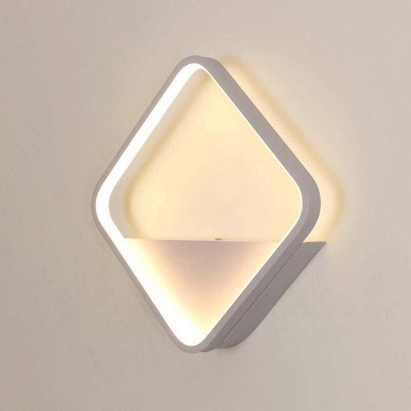 Comely - Quadratische LED-Wandleuchte für den Innenbereich, 20 w, moderne weiße Wandlampe, Acryl-Wandleuchte für Wohnzim...