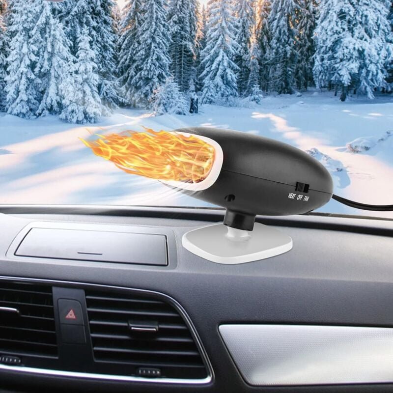 Chauffage de Voiture, Chauffage de Pare-Brise de Voiture 12V 2 en 1, Dégivreur et Désembuage à Chauffage/Refroidissement...