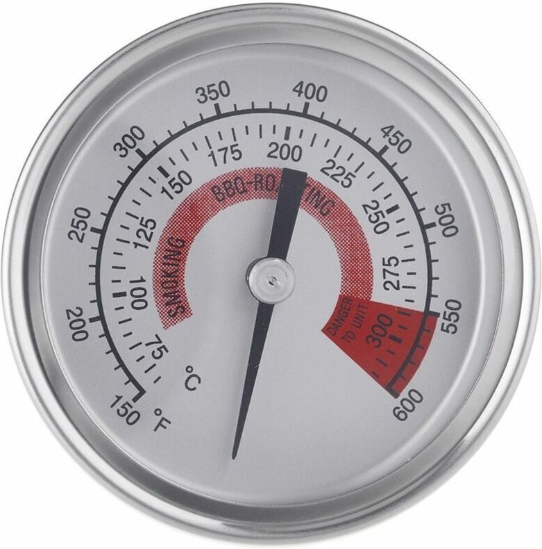 Edelstahlthermometer, Bimetallthermometer Industriethermometer 300 Grad Celsius, Kesselrohr