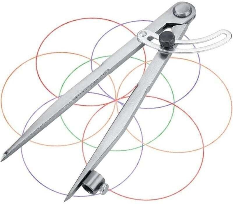 Messzirkel, Trockenpunktzirkel mit Flügelteiler – Industrielles Streichmaß, großer professioneller Zirkel mit Flügel und...