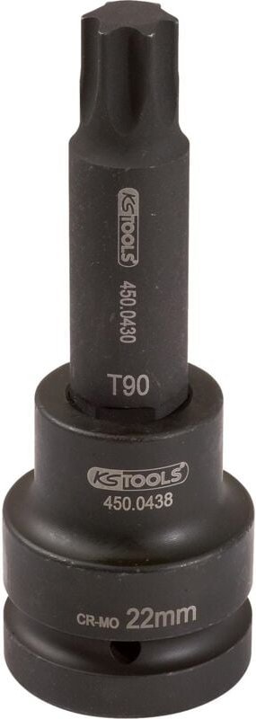 1' Kraft-Bit-Stecknuss Torx, lang, T90