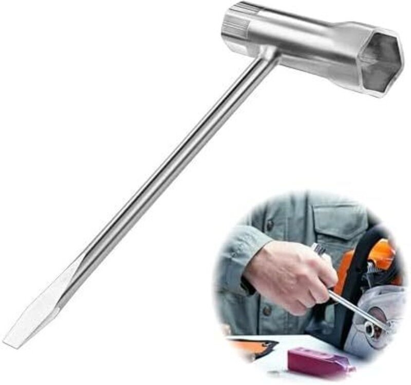 Zündkerzenschlüssel,Kombischlüssel,T Schraubenschlüssel,13 mm x 19 mm Zündkerzenschlüssel Rasenmäher+Schlitzschraubendre...