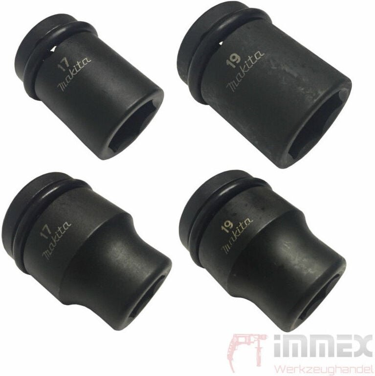 Steckschlüssel Nuss kfz Radwechsel Schlagschrauber 1/2'' 3/4'' 17mm 19mm 1/2'' 19mm - Makita