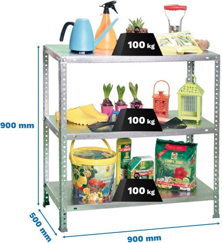 Thumbnail - Simonrack Leichte Regal Silber 3 Ebenen 300 kg