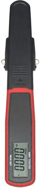 Multimetro digitale SMD con selezione automatica portata e display LCD, misura resistori, condensatori, diodi