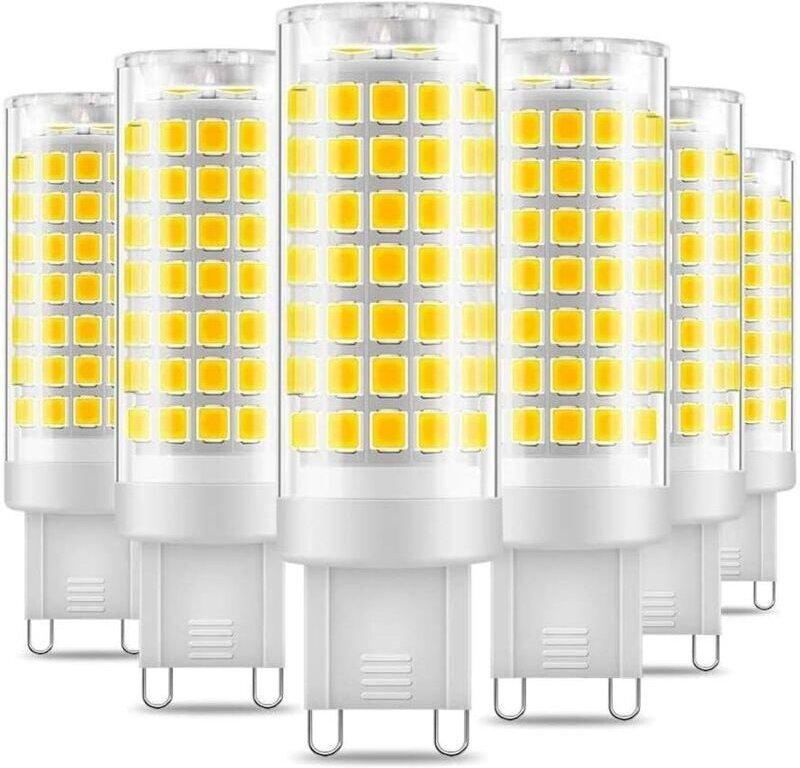 G9-LED-Glühbirne, Kaltweiß, 6000 K, 7 W, entspricht 60 W Halogenlampe, 650 lm, energiesparend, kein Flimmern, Standard-G...