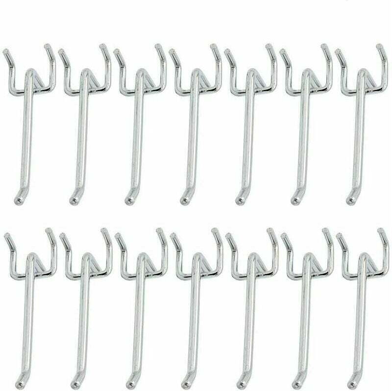 Plattenhaken, 48 Stück perforierte Metallhaken, Stecktafelhaken, perforierte Haken, für Einzelhandelspräsentation, hänge...