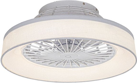 Thumbnail - Deckenventilator weiß mit Sterneffekt 47cm inkl. LED Dimmbar mit Fernbedienung - Emily