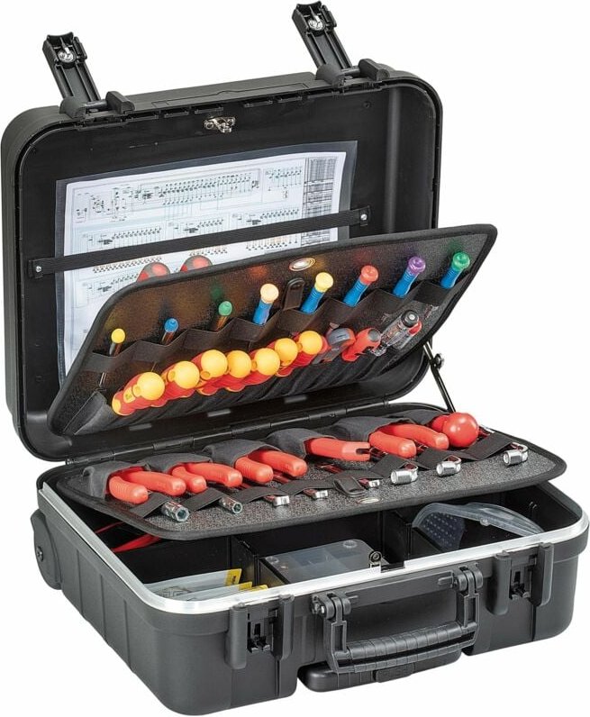 Wemag Werkzeugkoffer mit Rollen 5000 Gramm schwarz