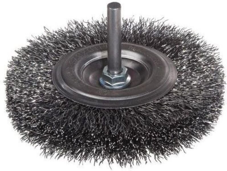 Scheibenbürste Stahldrahtschaft 6mm, FI100mm - Gr. TT 100