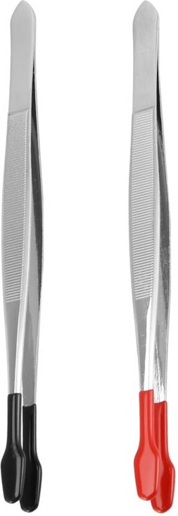 2 StüCk Pinzette mit Gummispitze Weicher Spitze PVC-Beschichtete Weiche Flache Labor Industrie Hobby Werkzeuge