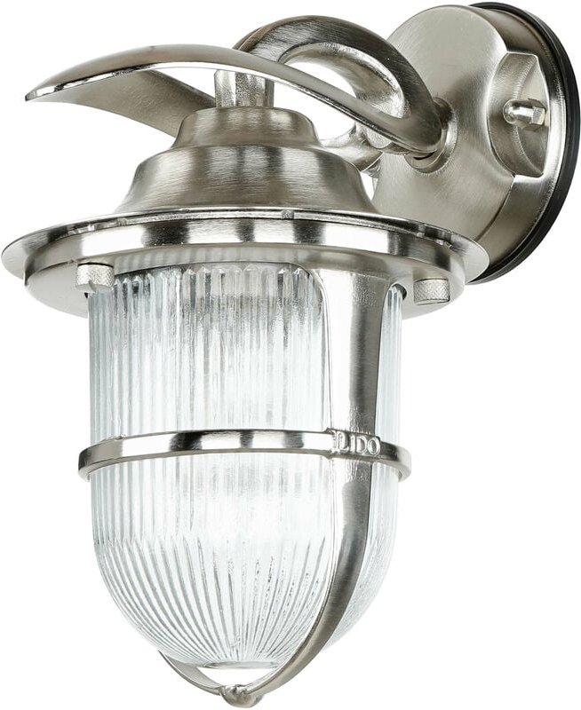 Licht-erlebnisse - Außenleuchte Messing Glas Maritim E27 IP64 Wandlampe Haus Garten Eingang