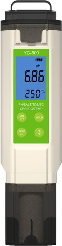 Tester di sale 7 in 1 per piscine, misuratore digitale salinità pH ORP, monitor qualità acqua (cloruro di sodio)