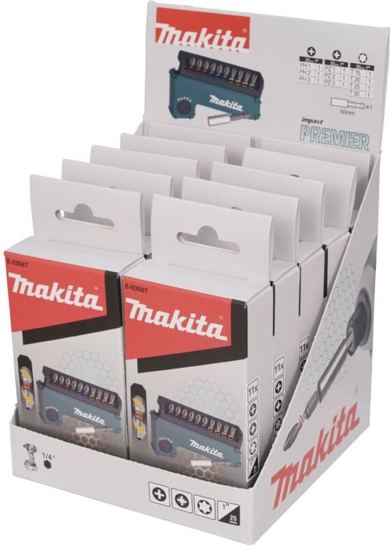 Torsion Bitsets im Thekendisplay Impact Premier 11tlg. - Makita
