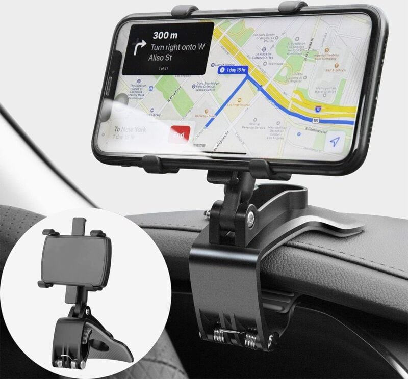 Thumbnail - Kfz-Handyhalterung, 360-Grad-Drehung, Armaturenbrett-Handyhalterung, Kfz-Handyhalterung für GPS und 4–7-Zoll-Smartphones...